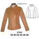 Molde de Chaqueta de cuello camisero con cierre frontal y manga larga | 2163