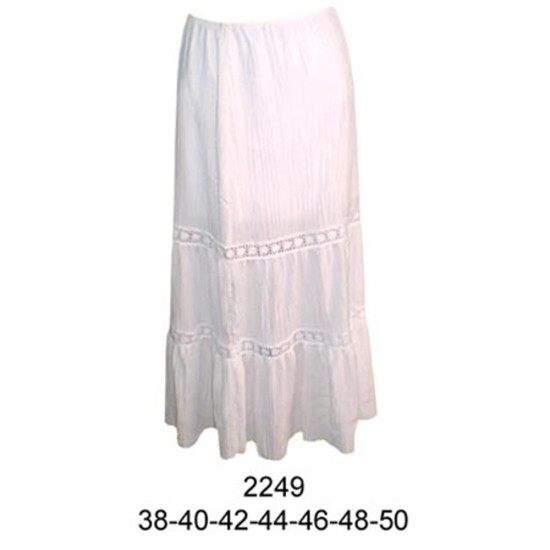 Molde de Falda 3 paños con aplicación en broderie ( con elástico) | 2249