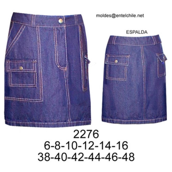 Molde de Falda cargo a la cadera; | 2276