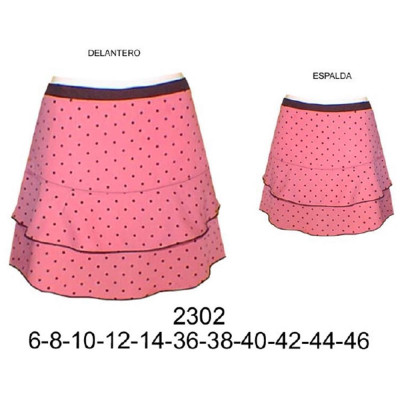 Molde de Falda a la cadera con faldón semi-evase; | 2302 Molde de Falda a la cadera con faldón semi-evase; | 2302