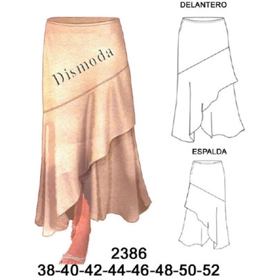 Molde de Falda con rebeca y capas | 2386 Molde de Falda con rebeca y capas | 2386