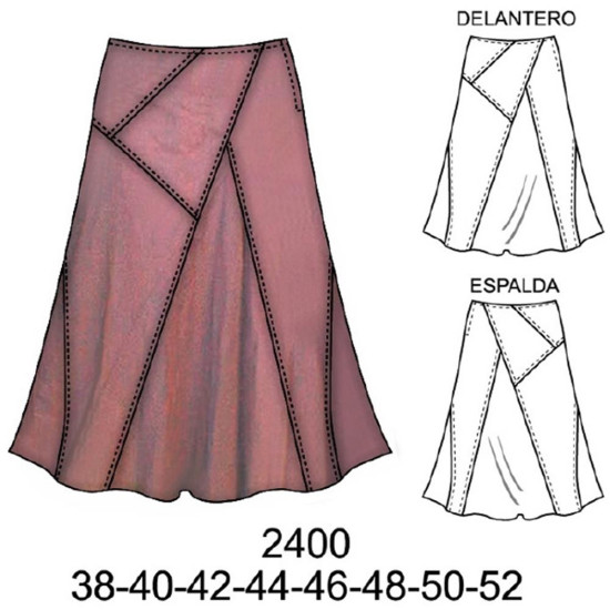 Molde de Falda asimétrica | 2400