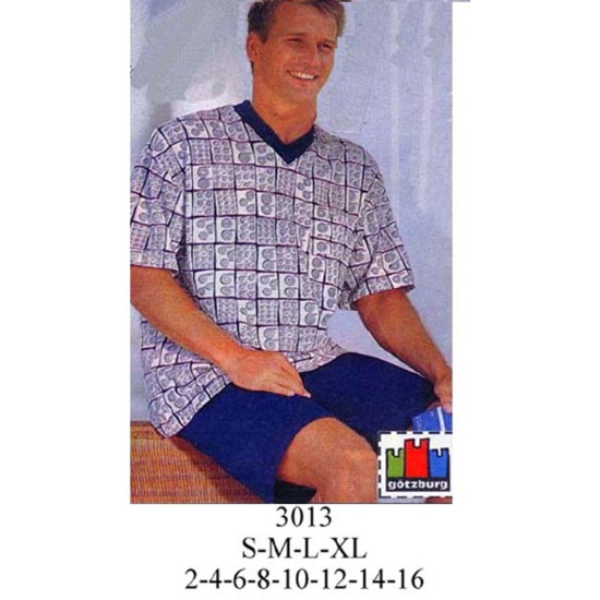 Molde de Pijama hombre corto | 3013 Molde de Pijama hombre corto | 3013