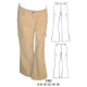 Molde de Pantalón bota ancha con bolsillos laterales de parche con tapa, bragueta con cierre, pasadores en pretina, vivos en costados | 3382 Molde de Pantalón bota ancha con bolsillos laterales de parche con tapa, bragueta con cierre, pasadores en pretina, vivos en costados | 3382