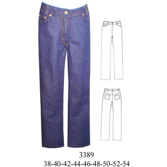 Molde de Jeans a la cintura pretina anatómica | 3389