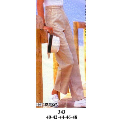 Molde de Pantalón recto sin pinzas, | 343 Molde de Pantalón recto sin pinzas, | 343