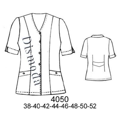 Molde de Chaqueta corte sobre busto | 4050