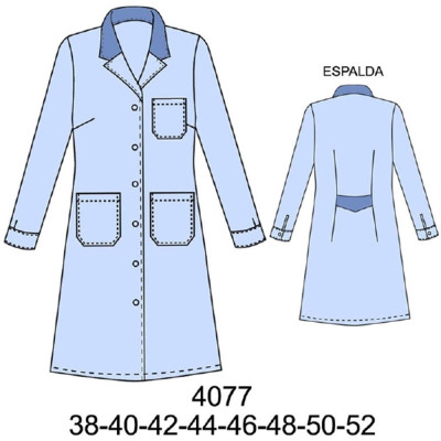 Molde de Delantal con pinzas | 4077 Molde de Delantal con pinzas | 4077
