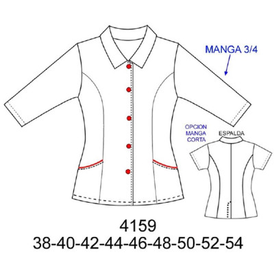 Molde de Delantal corte princesa | 4159