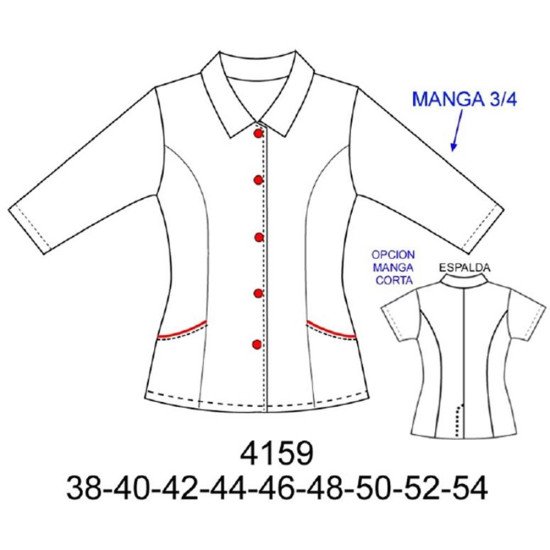 Molde de Delantal corte princesa | 4159
