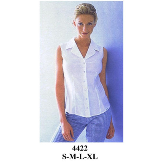 Molde de Blusa solapa redonda con pinza pecho sin manga | 4422 Molde de Blusa solapa redonda con pinza pecho sin manga | 4422