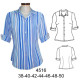 Molde de Blusa entallada pinza de pecho manga ¾ y corta incluidas | 4516