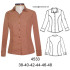 Molde de Blusa corte princesa entallada, cuello camisero | 4533