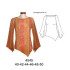 Molde de Blusa dama asimétrica; | 4545