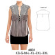 Molde de Blusa kimono recta con puño, escote v | 4661