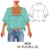 Molde de Blusa con aplicación en macramé y ruedo amplio | 4694