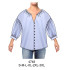 Molde de Blusa manga globo 3/4 escote v con fruncido, holgada | 4748