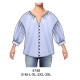 Molde de Blusa manga globo 3/4 escote v con fruncido, holgada | 4748 Molde de Blusa manga globo 3/4 escote v con fruncido, holgada | 4748