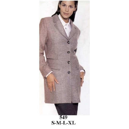 Molde de Blazer largo solapa angosta con pinza en el pecho | 549 Molde de Blazer largo solapa angosta con pinza en el pecho | 549