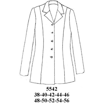 Molde de Blazer dama con corte en busto: | 5542 Molde de Blazer dama con corte en busto: | 5542