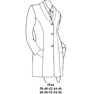 Molde de Blazer corte princesa cuello smoking | 5544