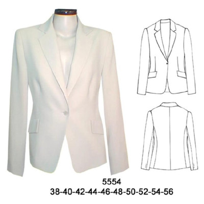 Molde de Blazer 1 botón | 5554 Molde de Blazer 1 botón | 5554