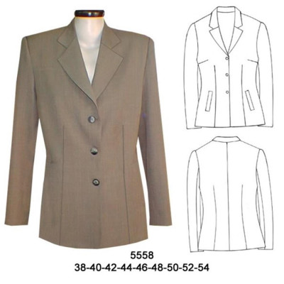 Molde de Blazer 3 botones con pinza de pecho | 5558
