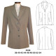 Molde de Blazer 3 botones con pinza de pecho | 5558