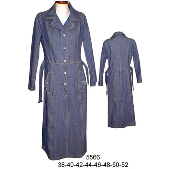 Molde de Abrigo jeans largo | 5566