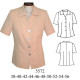 Molde de Blazer con cuello escote en v pinza en delantero ; | 5572 Molde de Blazer con cuello escote en v pinza en delantero ; | 5572