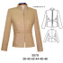 Molde de Blazer cuello mao entallado con cierre (largo 63 cms) | 5579