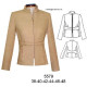 Molde de Blazer cuello mao entallado con cierre (largo 63 cms) | 5579