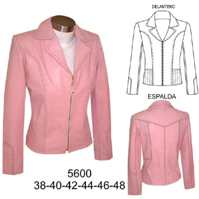 Molde de Chaqueta de cuero con cierre | 5600
