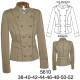 Molde de Chaqueta cruzada estilo militar, manga sastre | 5610