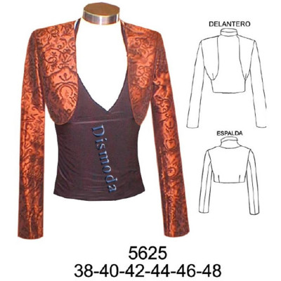 Molde de Bolero con pinzas | 5625 Molde de Bolero con pinzas | 5625