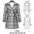 Molde de Chaqueta o impermeable cruzado solapa con cuello convertible | 5650