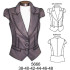 Molde de Blazer manga pestaña corte en cintura | 5666