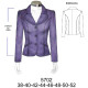 Molde de Blazer corte princesa manga fruncida cuello cruzado, solapa redonda | 5702 Molde de Blazer corte princesa manga fruncida cuello cruzado, solapa redonda | 5702