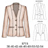 Molde de Blazer cuello integrado corte princesa | 5715