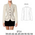 Molde de Blazer corte sobre busto, con bolsillo con vivos en cortes | 5731