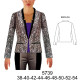 Molde de Blazer entallado con aplicación en cuello largo: 56 cms | 5739 Molde de Blazer entallado con aplicación en cuello largo: 56 cms | 5739