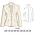 Molde de Blazer moderno 1 botón con cola en espalda | 5741
