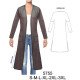 Molde de Abrigo largo con abertura lateral, corte mixto, raglan kimono | 5755