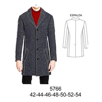 Molde de Chaquetón entallado con solapa (juvenil) | 5766 Molde de Chaquetón entallado con solapa (juvenil) | 5766