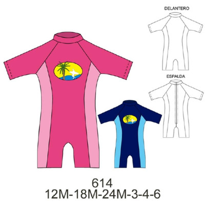 Molde de Jumpsuit lycra niño máxima protección solar, | 614