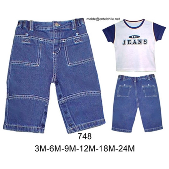 Molde de Pantalón baby niño, elástico en la cintura, y broches en entrepiernas | 748 Molde de Pantalón baby niño, elástico en la cintura, y broches en entrepiernas | 748
