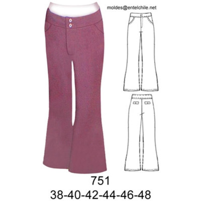 Molde de Pantalón a la cadera | 751
