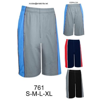 Molde de Bermuda con franja en diagonal, largo bajo la rodilla (largo 60 cms | 761 Molde de Bermuda con franja en diagonal, largo bajo la rodilla (largo 60 cms | 761