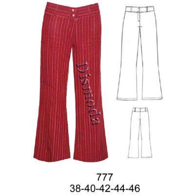 Molde de Pantalón a la cadera pretina 6 | 777 Molde de Pantalón a la cadera pretina 6 | 777