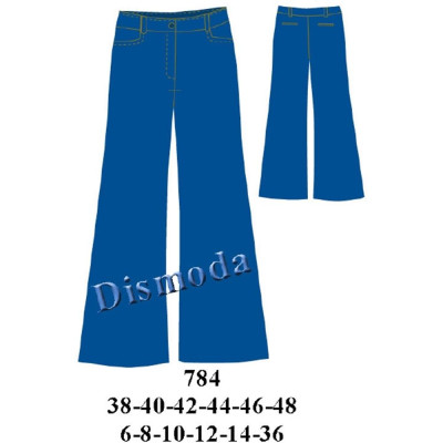 Molde de Pantalón escolar con bolsillo | 784